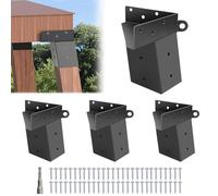 Deer Stand Brackets(4 Pcs ), 4"x 4" Deer Blind Brackets, Compound Angle Platform Bracket for Deer Hunting, Shooting Shack, Observation Decks, Tree Houses, Swing Sets, Outdoor Platforms.