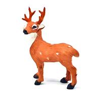 Deer Statue - Realistic Sika Deer Figurines, Cute Animal Sculpture Display, Handcrafted Accent, Decorative Feature, Home Necessities for Christmas Birthdays Living Room Shelf Decor