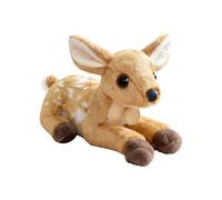 Deer Stuffed Animal, 6.3 Inches Plush, Lying Down Doll With Soft Fabric, Huggable Toy With Cute Design, Accessory, Treats Plush For Boys Girls Nursery Bedroom Living Room Bed Birthdays Holiday