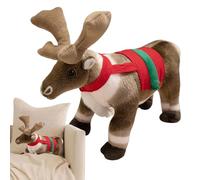 Deer Stuffed Animal - Festive Plush Ornament, Huggable Toy Sculpture, Decorative Textile Figure, Warm Interior Accent | for Adults Girls Kids Lounge Sleeping Area Automobile Gatherin