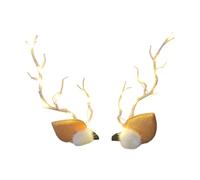 Deer Tines - Caribou Fasteners, Yuletide Adornment with Bright Illumination for Head Decoration, Attire Pins for Fancy Dress Events, Theatrical Acts and Community Functions