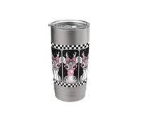 Deer Trio Coquette Bow Bubblegum Retro Stainless Steel Insulated Tumbler