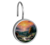 Deer under the Sunset Stainless steel Shower curtain hook