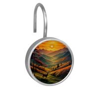 Deer under the Sunset Stainless steel Shower curtain hook