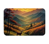 Deer under the Sunset Technology Fabric floor mat