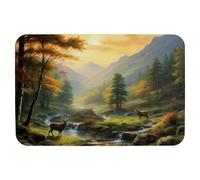 Deer under the Sunset Technology Fabric floor mat