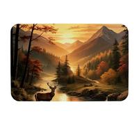 Deer under the Sunset Technology Fabric floor mat