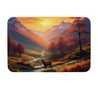 Deer under the Sunset Technology Fabric floor mat