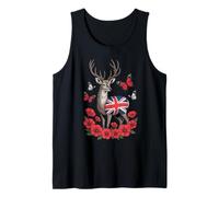 Deer Union Jack UK Flag British Tank Top