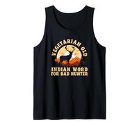 Deer Vegetarian Old Indian for Bad Hunter Plant Based Vegan Tank Top