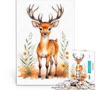 Deer Watercolorjigsaw 2000 pieces for adults Help the brain exercise addictive toys to cultivate patience Secret Santa Gifts 70x100cm