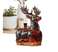Deer Whiskey Decanter - Decorative 120ml Glass Bottle Artistic Design | Elegant Gift for Dad, Husband, Bar, Office, Home, Birthday, Christmas and Collectors