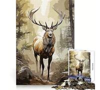 Deer Wild Puzzles for Teenagers 1000 Pieces Mental Boost Fine Detail Fun Challenge Room Decor (38x52cm)