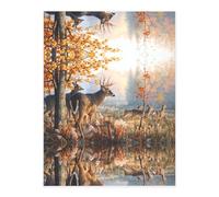 Deer Wildlife Art Crystal Sticker, 3D Stereoscopic Effect, Pattern Does Not Fall Off When Exposed to Water