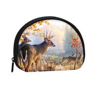 Deer Wildlife Art Portable Mini Change Storage Bag, Stylish and Compact Coin Purse, Suitable for Daily Carrying