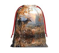Deer Wildlife Art Print Drawstring Gift Bag Durable And Versatile, Perfect For Festive Occasions