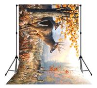 Deer Wildlife Art Print Photo Studio Background 5x7ft Soft Photo Backdrop Curtain For Studio Content Creator Equipment