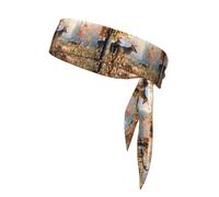 Deer Wildlife Art Printing 1 Pieces Headband Hair Band Unisex Dry Head Tie Sport Band For Basketball Running Tennis
