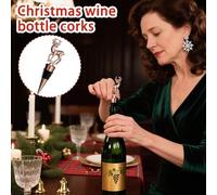 Deer Wine Bottle Stopper - 4.49x1.38x0.79 Inches Zinc Alloy Wine Plug | Airtight Seal, Anti-Leak Silicone Ring, Elegant Antler Design | Winne Stopper - Perfect for Home Bar