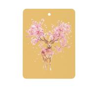 Deer with Antlers Cherries Floral Printed Car Air Fresheners Long Lasting Hanging Ocean Scented Cards Tablets for Closet Bathroom