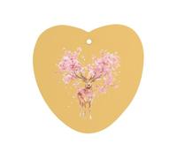 Deer with Antlers Cherries Floral Printed Car Air Fresheners Long Lasting Hanging Ocean Scented Cards Tablets for Closet Bathroom