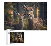Deer with Cub Jigsaw Puzzle for Adults And Families, 1000 PCS, A Creative Way to Unwind after A Busy Day, for Family Nights