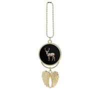 Deer with Forests Body Car Rear View Mirror Pendant for Women Charm Decor Interior Hanging Accessories
