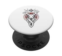 Deer with rune shirt for vikings nordic style PopSockets Adhesive PopGrip