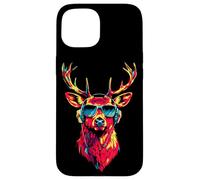 Deer with Sunglasses Antlers Hunting Stag Reindeer Red Deer Case for iPhone 15