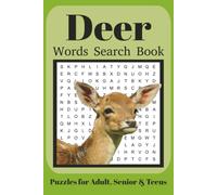 Deer Word Search Book: Fun Word Search Puzzles for Deer Lovers | Relaxing Brain Games for Adults & Seniors | 6x9 Inches | 110 Pages | 50+ Puzzles | Solutions Included