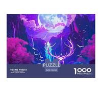 Deer1000 Puzzles for Adults Challenging Beautiful Decoration Puzzle Colourful Challenging Cute Animal Theme Brainteasing Adults Jigsaw Puzzle 70x50cm/1000pcs Educational Games