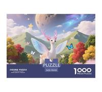 Deer1000Pieces JigsawPuzzleswildlife KidsforAdult Challenging LargePiecePuzzles Age12+byth ThemeFlowersandBirds Fun, Challenging 70x50cm/1000pcs