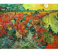 Deerbird 1000 Piece Large Jigsaw Puzzle - The Red Vineyard - 1000 Piece Puzzles for Adults and Teens - Famous Painting Series 19.69 * 27.56 Inches