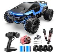 DEERC 1/18 All Terrain Fast Drift & Racing RC Car, 40KM/H Remote Control Truck with Futuristic Body Shell, Extra Drift Wheels, 2.4GHz Waterproof Off-Road Vehicle with 2 Batteries for Kids & Adults