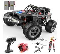 DEERC 207E 1/10 Brushless RC Truck for Adults, 55 KMH Fast RC Car, 4WD Electric Off-Road Remote Control Monster Truck, High Speed RC Rally Car, All Terrain RC Crawler with 3S Batteries for Boys