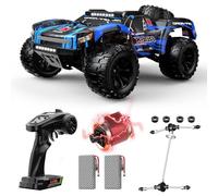 DEERC 9006E 1:12 RC Cars for Adults Boys, 45KM/H Off-Road Short Course Truck, 4WD All Terrain Remote Control Monster Truck, 2.4GHz Waterproof Car with 2 Rechargeable Batteries, Spare Tire, LED Lights