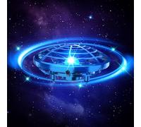 DEERC D12 Hand Operated Flying Toy Drone for Kids, UFO Flying Ball Mini Drone with Cool LED Lights, 5 Motion Sensors,2 Speeds,360° Flips, Anti-Collision, Indoor Small UFO Toy Gifts for Boys and Girls