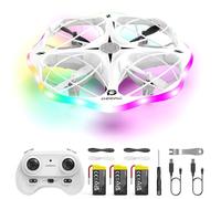 DEERC D13 Mini Drone for Kids with Obstacle Avoidance, 6 Lighting LED Modes, Easy Small UFO Toys with 3 Batteries Longer Flight Time, Throw to Go, 3D Flips, Birthday Gift for 6-12 Year Old Boys Girls