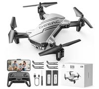 DEERC D20 Mini Drone for Kids with 1080P HD FPV Camera, Foldable RC Quadcopter for Boys Girls with Altitude Hold, Headless Mode, One Key Start, Tap Fly, Speed Adjustment, 3D Flips, 2 Modular Batteries