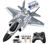 DEERC F35 4 Channel Brushless RC Plane for Adults Remote Control Airplane EDF Fighter Jet,2.4GHz 6-axis Gyro Stabilizer EPP RTF Hobby Glider Aircraft Plane Easy to Fly for Advance Player