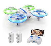 DEERC Mini Drone with 720P HD FPV Camera for Kids, D23 RC Quadcopter with Bright LED Lights, Altitude Hold, Headless Mode, 3D Flips, Voice/Gesture Control, 2 Batteries, Gift Toy for Boys and Girls