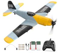 DEERC RC Plane 3 Channel BF-109 Remote Control Airplane Fighter Toys,2.4GHz 6-axis Gyro Stabilizer RTF Glider Aircraft Plane with 2 Batteries,Easy to Fly for Adults Kids Beginners Boys