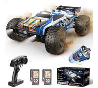 DEERC Remote Control Car 1:10 Scale RC Cars 35+ mph High Speed 40+Min Play, 4WD All Terrains Off Road Radio RC for Adults and Kids Hobby RC Truck Vehicle, 2 Battery Crawler Toy Gift for Boys
