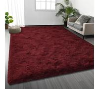 Deerhoo Large Shag Area Rug, 6 x 9, Plush Fuzzy for Living Room, Ultra Soft Fluffy Fur for Bedroom, Indoor Carpet for Nursery, Kids Room Home Decor, Burgundy