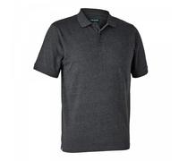 Deerhunter Gunnar Polo Shirt Dark Grey Melange XXX-Large Grey - Hunting Shirt Breathable Cotton for Men