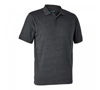 Deerhunter Gunnar Polo Shirt Dark Grey Melange XXX-Large Grey - Hunting Shirt Breathable Cotton for Men