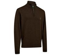 Deerhunter - Harrington Knit with 1/2-Zip - Merino jumper size 3XL, black/brown