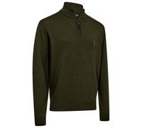 Deerhunter - Harrington Knit with 1/2-Zip - Merino jumper size M, olive