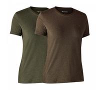 Deerhunter Ladies Basic 2 pack T shirt Adventure Green/Brown C48 Hunting shirt