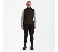 Deerhunter Lady Caroline Padded Waistcoat with knit Brown Leaf C48 Brown Hunti